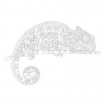 Spalvinimo drobė "Coloring chameleon" Spalvinimo drobės | Colorbee.lt
